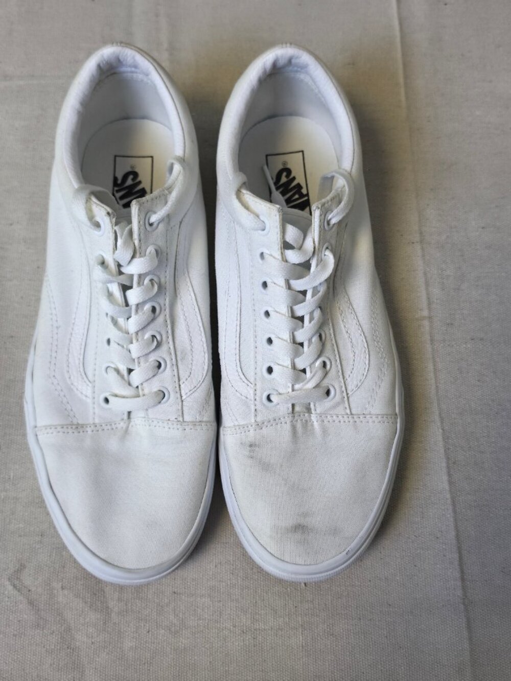 VANS Old Skool True White Lace up Sneakers Shoes Men's Size 11